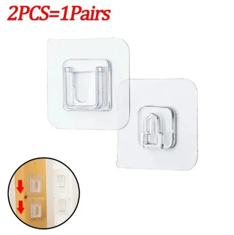 Transparent hooks pack of 10