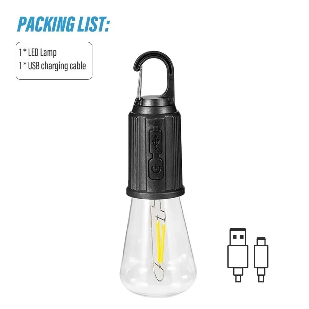 Rechargeable Hanging Bulb Light
