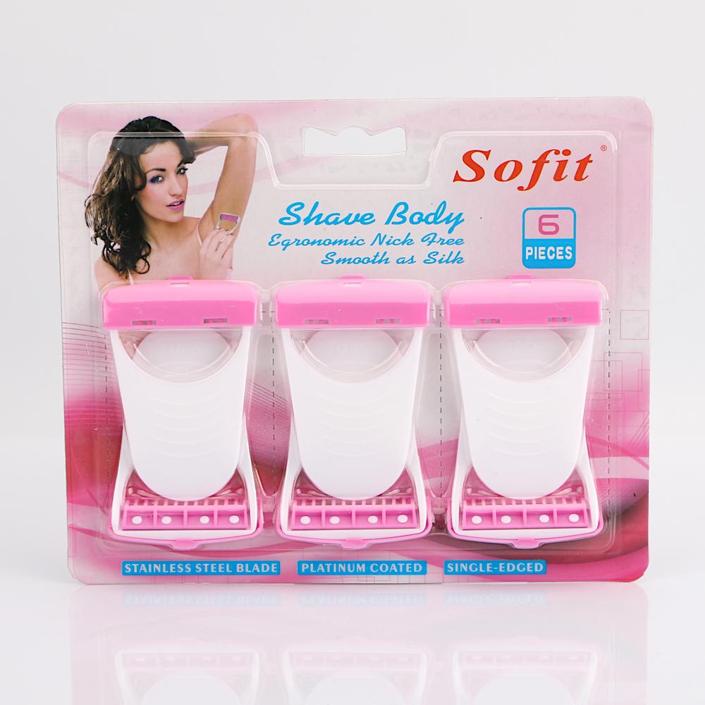Sofit Shave Body Disposable Safety Razor for Women – 6 Pcs