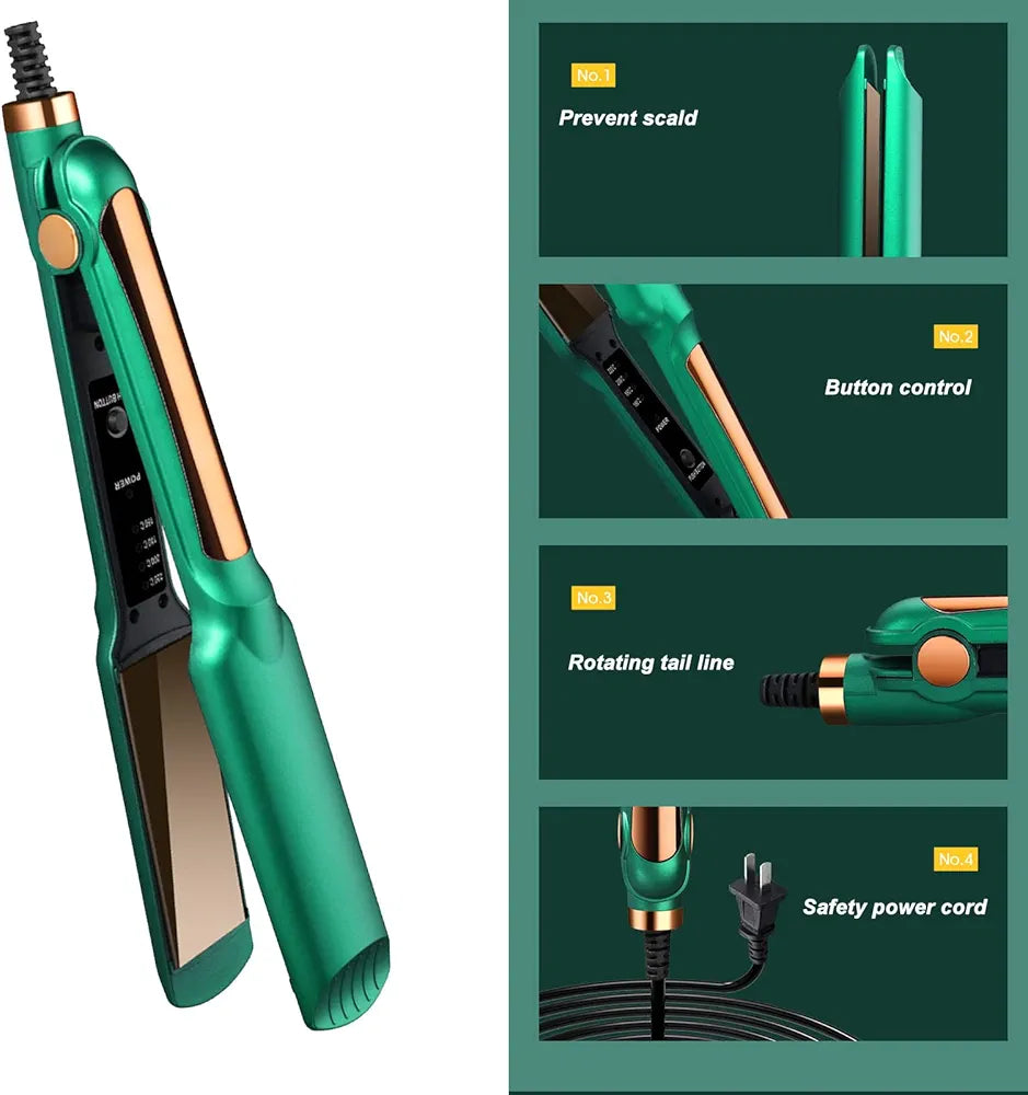 Hair Straightener, 4 Temperature Gears (Green)