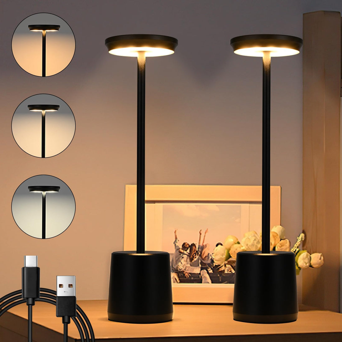 Touch Sensor Rechargeable Desk Lamp