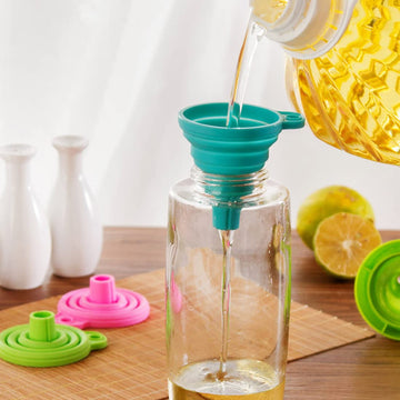 Foldable Silicone Funnel – Kitchen Funnel for Easy Liquid