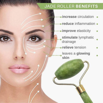 Jade Roller and Gua Sha Set - Face Massager
