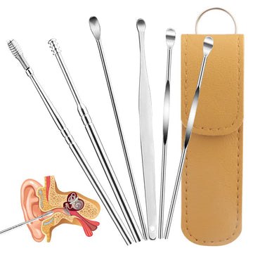 6 Pcs Ear Pick Earwax Removal Kit, Ear Cleansing Tool Set
