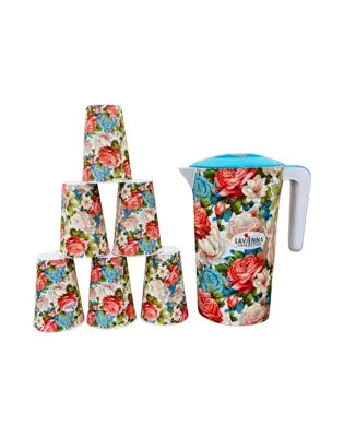 2.5 litter Plastic jug with 6 glasses