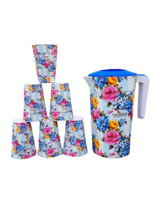 2.5 litter Plastic jug with 6 glasses