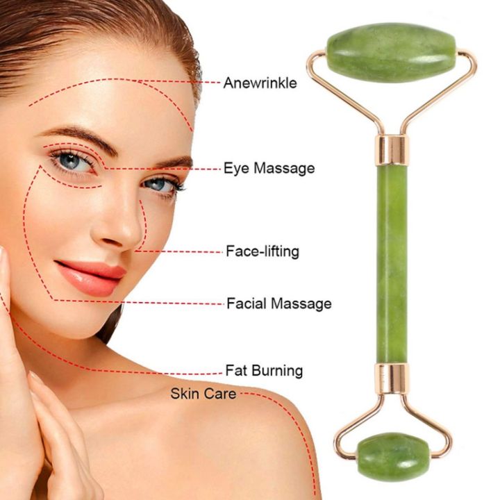 Jade Roller and Gua Sha Set - Face Massager