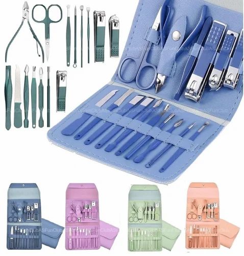 16 pcs Stainless Steel Nail Care Tools Mix Manicure Set